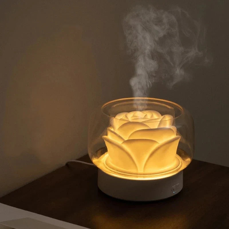 Diffuser Rose Design Bedroom | LED Glow