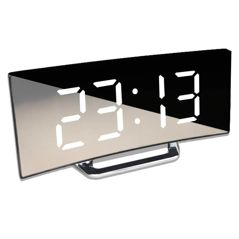 Digital LED Display Alarm Clock | Curved Design