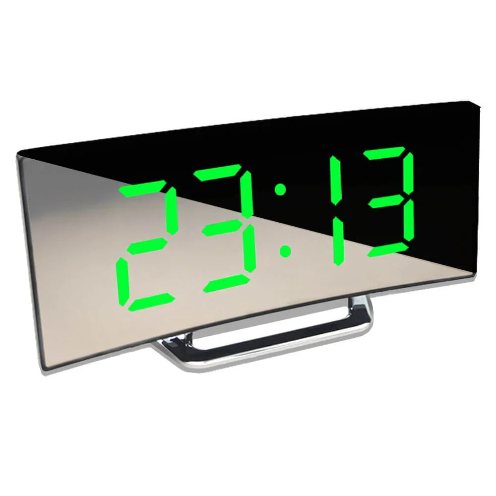 Digital LED Display Alarm Clock | Curved Design