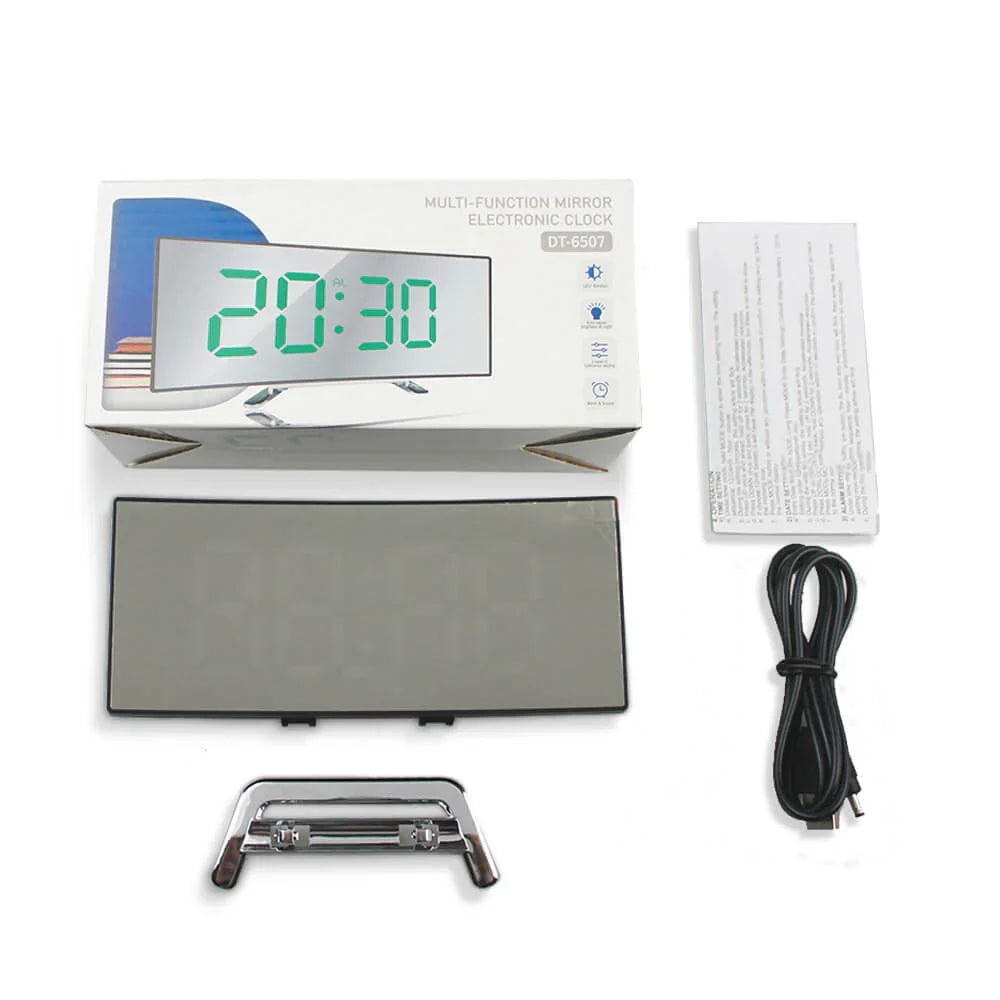 Digital LED Display Alarm Clock | Curved Design