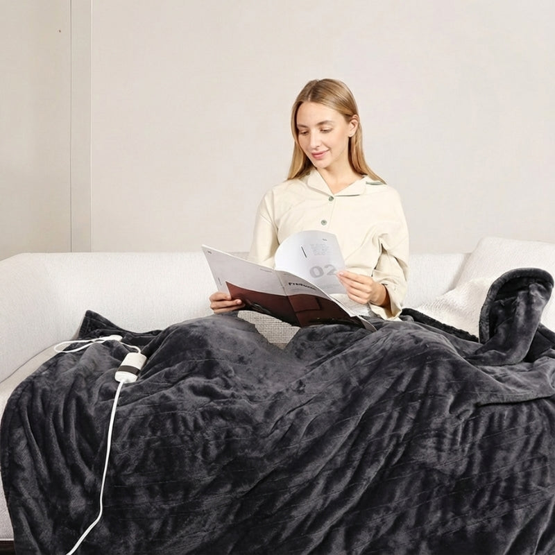 Electric Blanket Throw With Timer For Sofa And Bed Large | Home