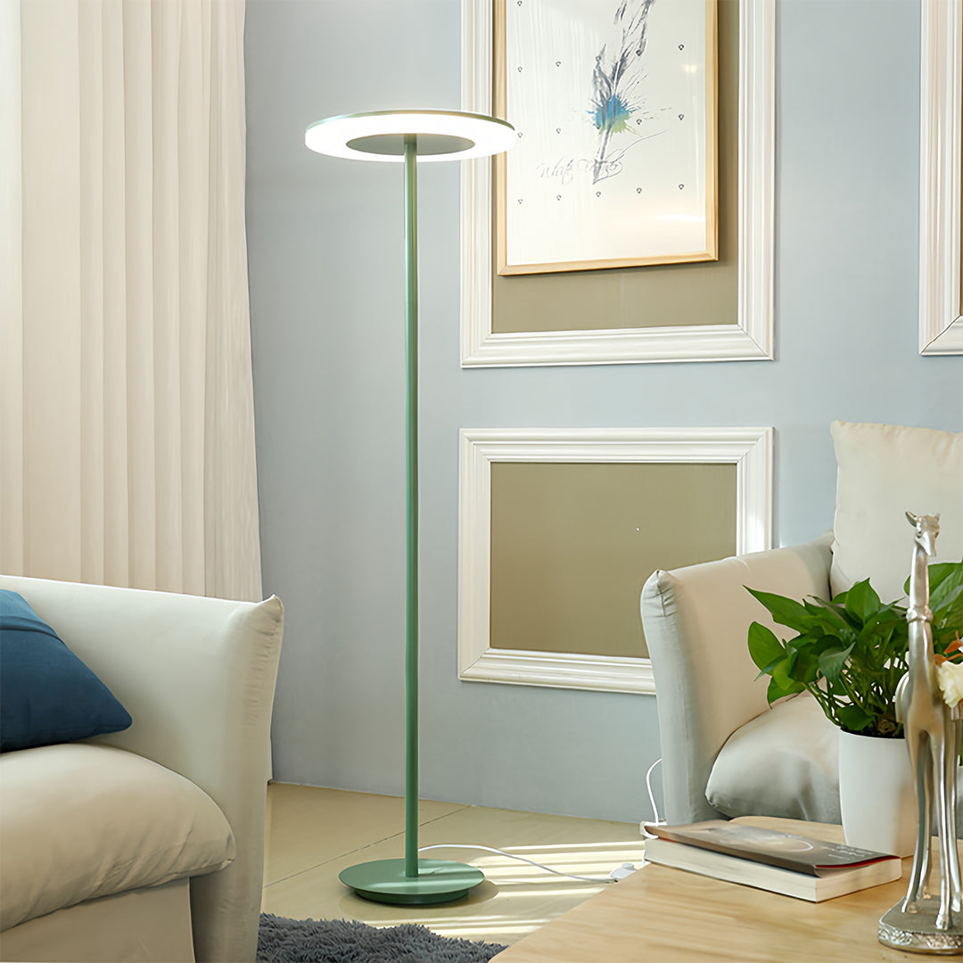 Floor Colored Ring Lamp Living Room | Office