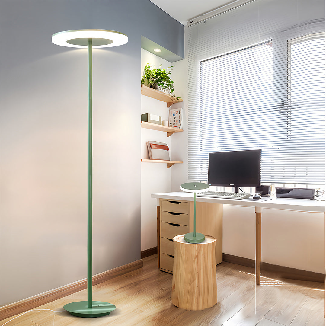 Floor Colored Ring Lamp Living Room | Office