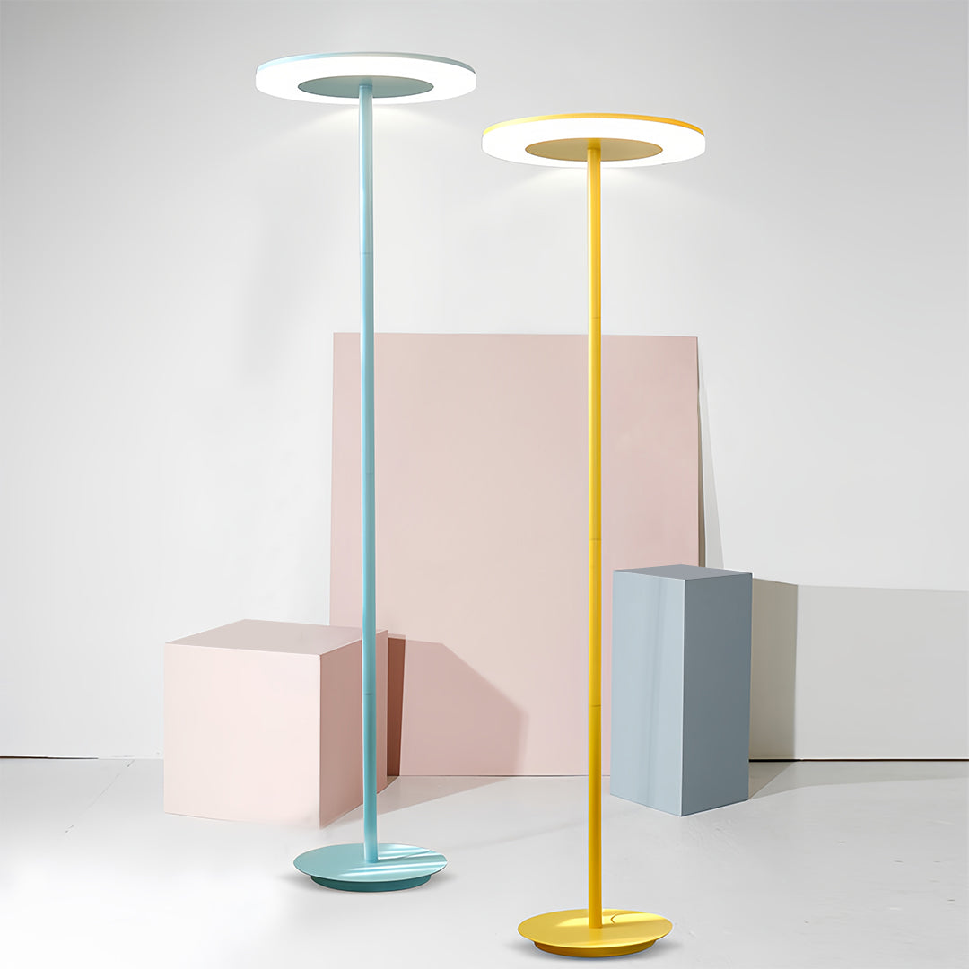 Floor Colored Ring Lamp Living Room | Office