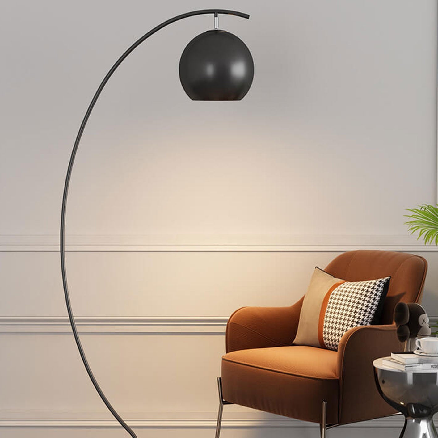 Floor Lamp Curved Dome Living Room | Office