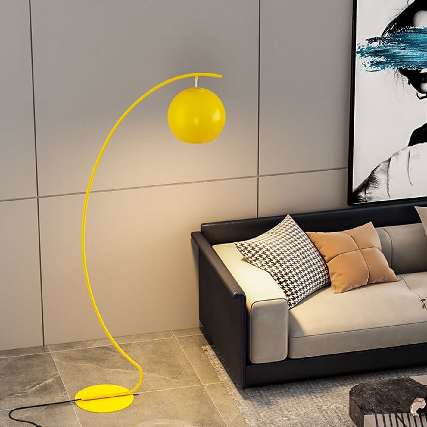 Floor Lamp Curved Dome Living Room | Office