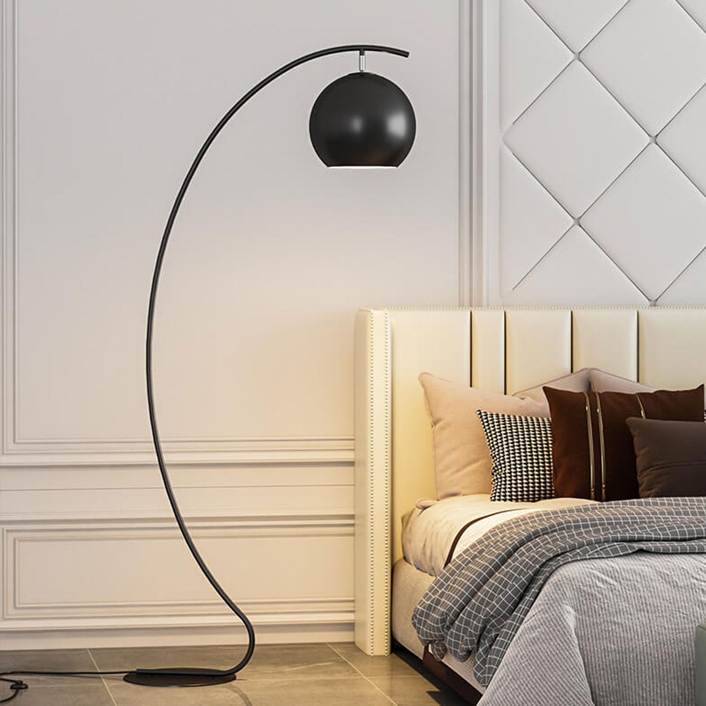 Floor Lamp Curved Dome Living Room | Office