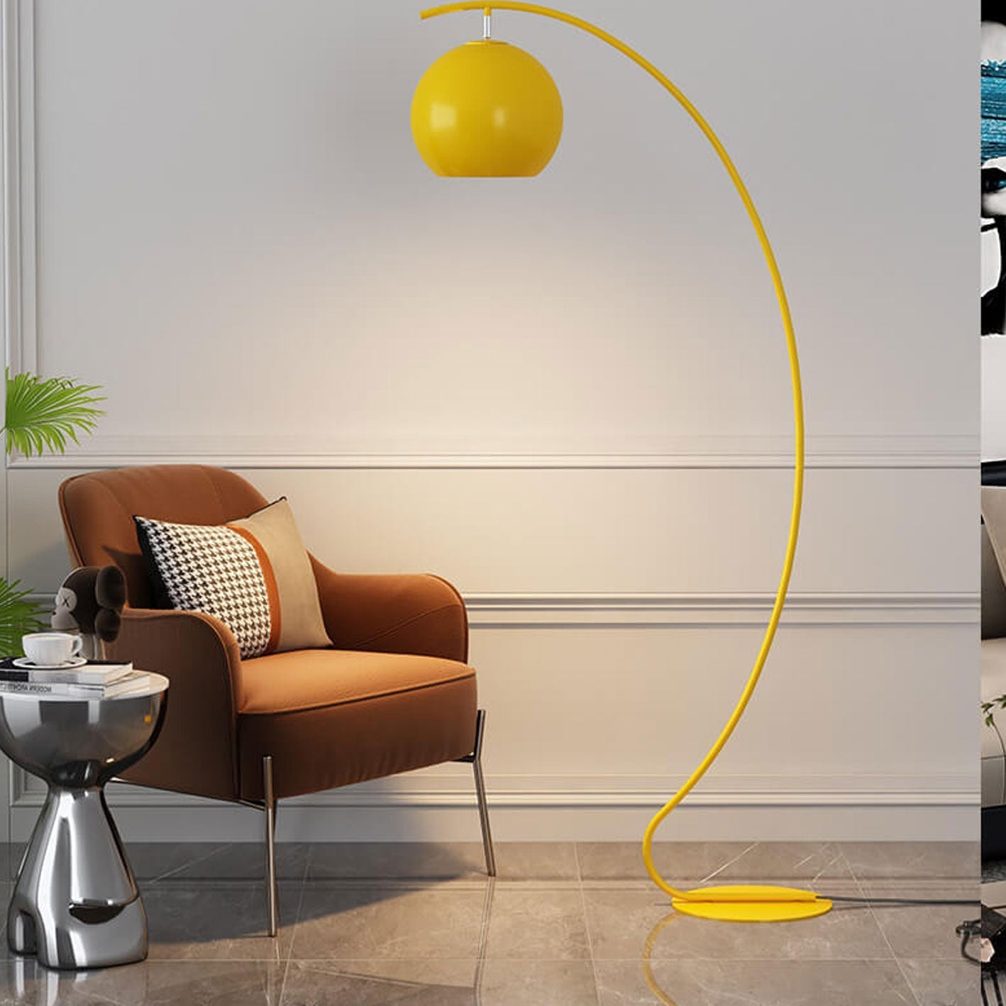 Floor Lamp Curved Dome Living Room | Office