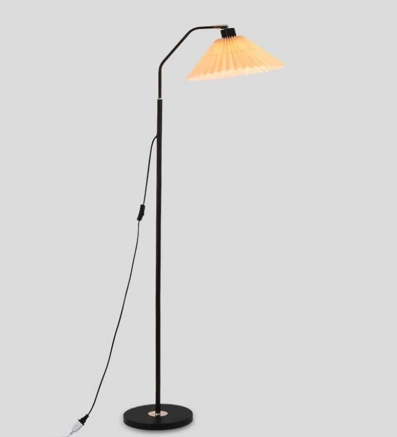 Floor Lamp Pleated Shade Living Room | Minimalist
