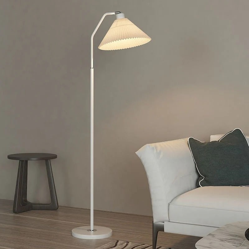 Floor Lamp Pleated Shade Living Room Reading | Tall
