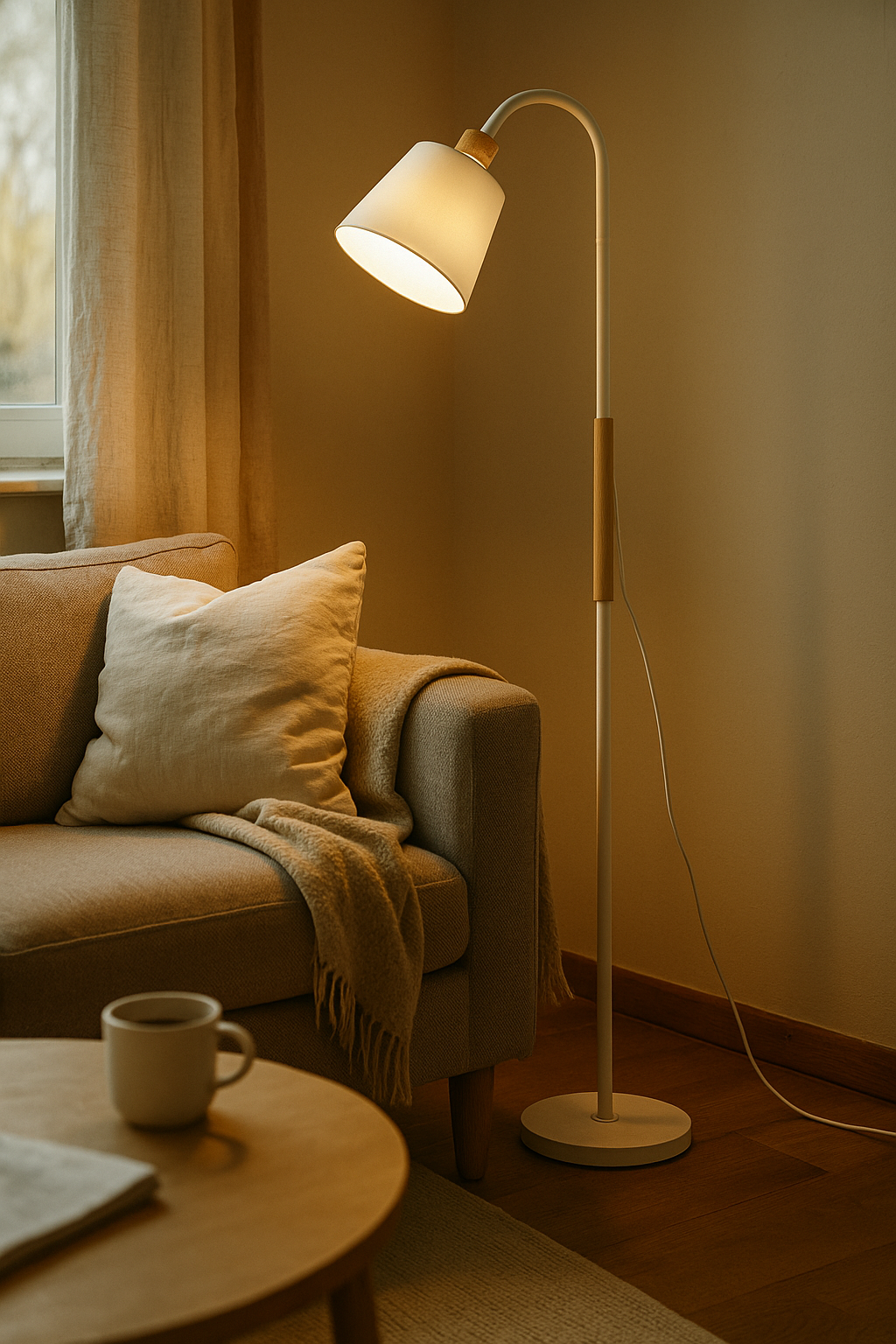 Floor Lamps Adjustable Wood Living Room | Task