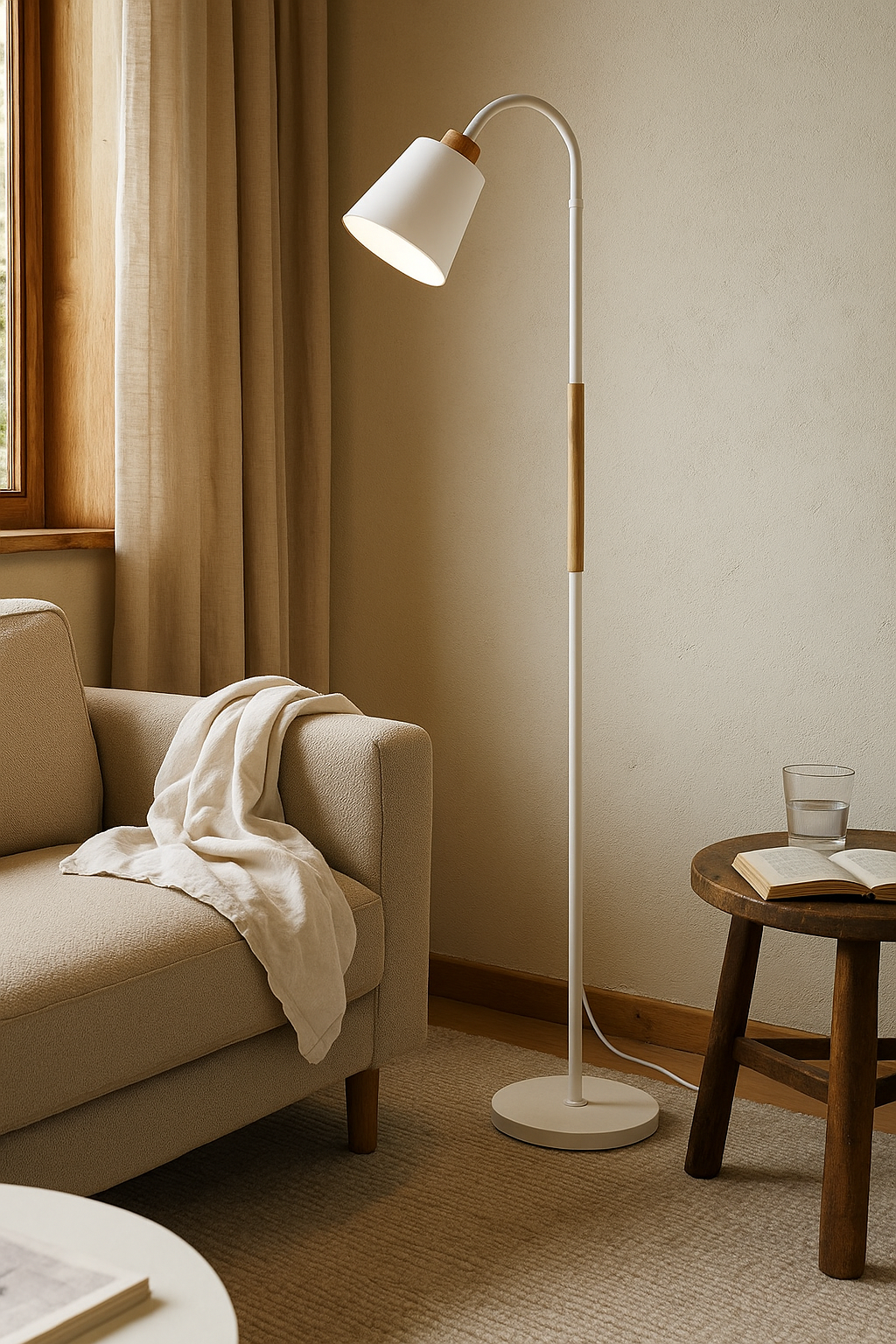 Floor Lamps Adjustable Wood Living Room | Task