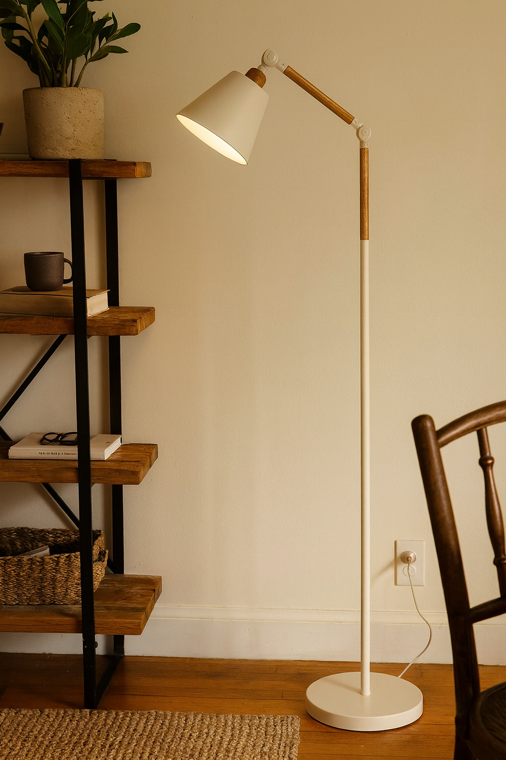 Floor Lamps Adjustable Wood Living Room | Task