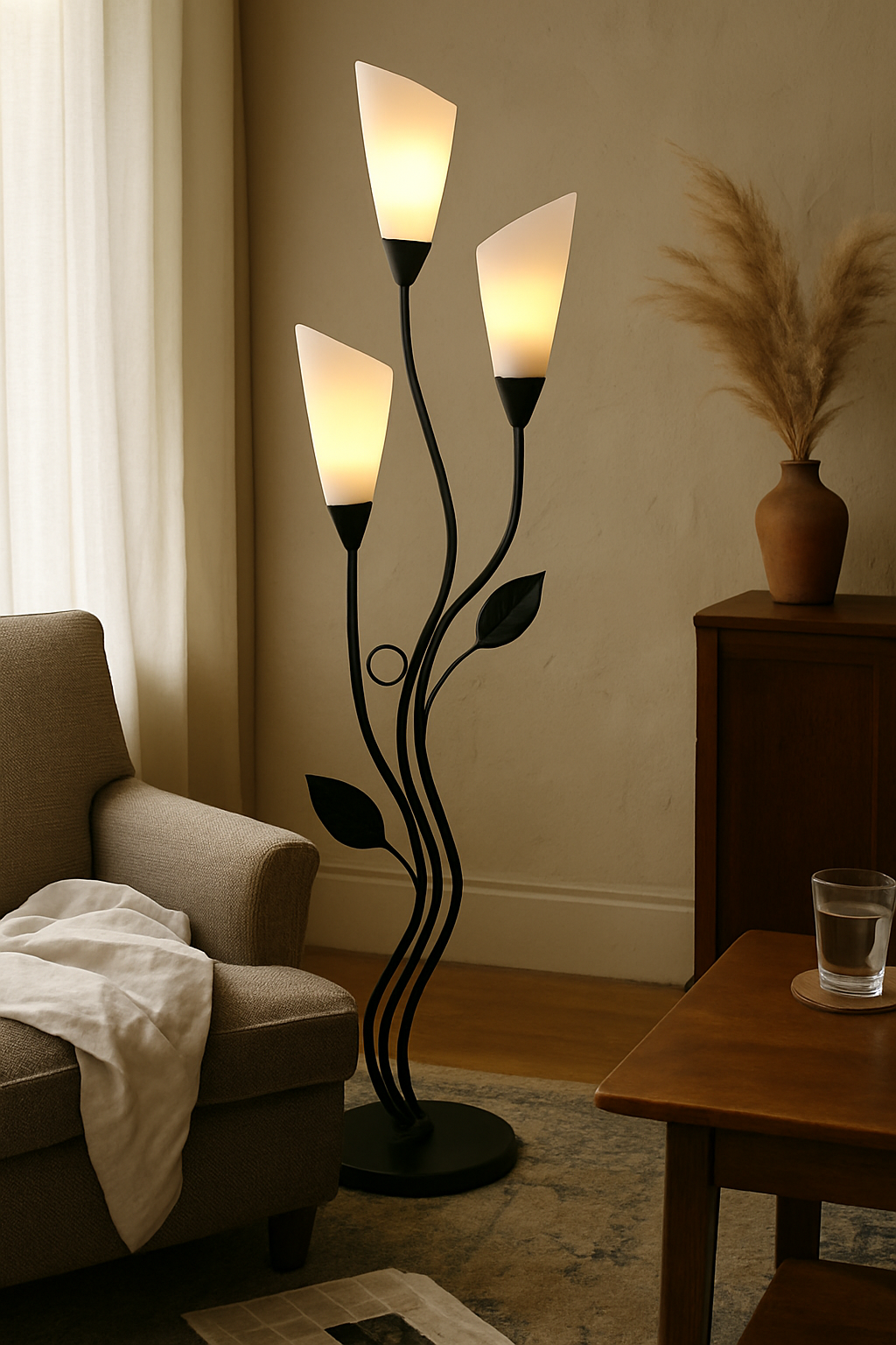 Floor Lamps Botanical 3-Light Living Room | Sculptural
