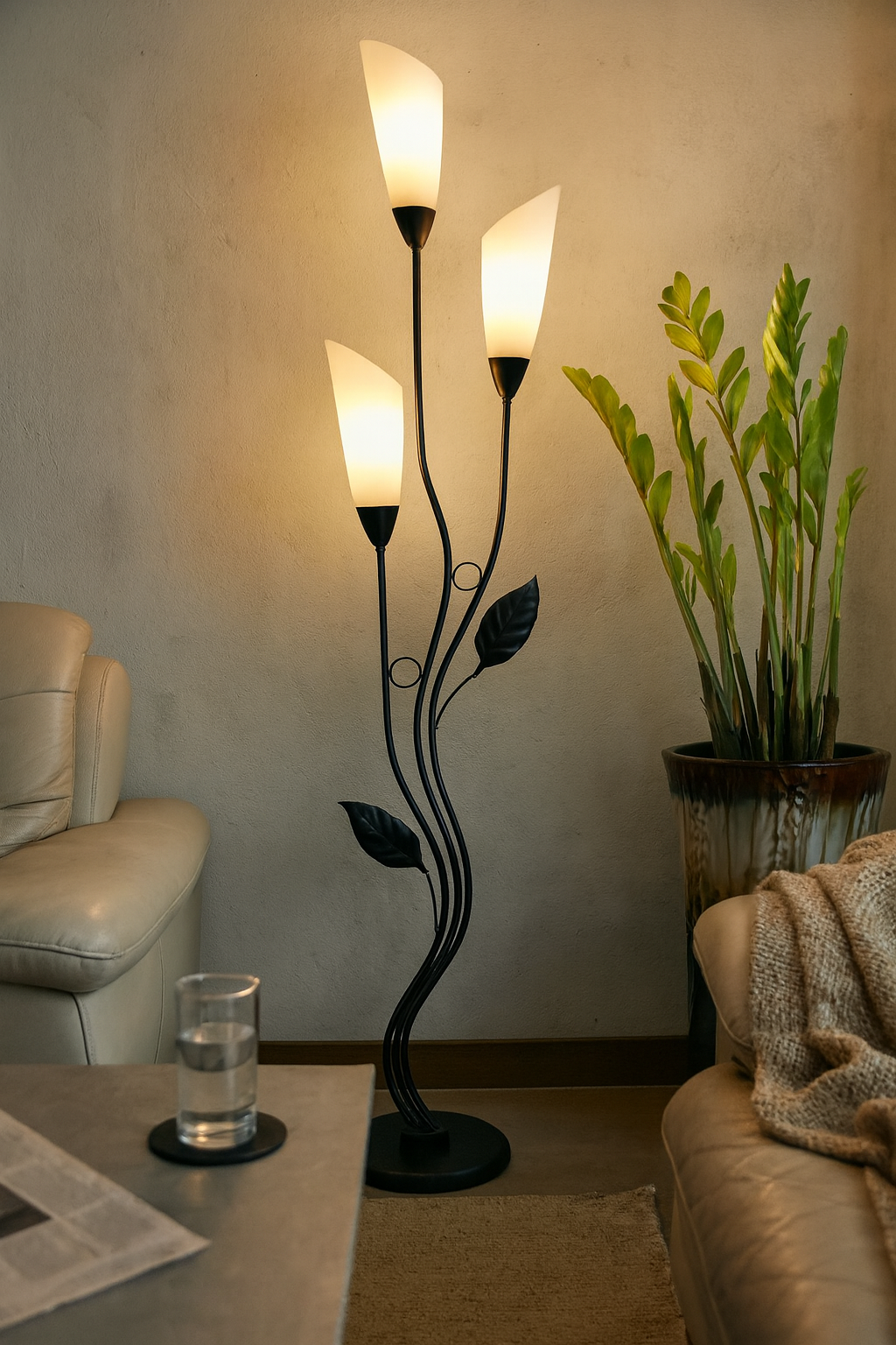 Floor Lamps Botanical 3-Light Living Room | Sculptural