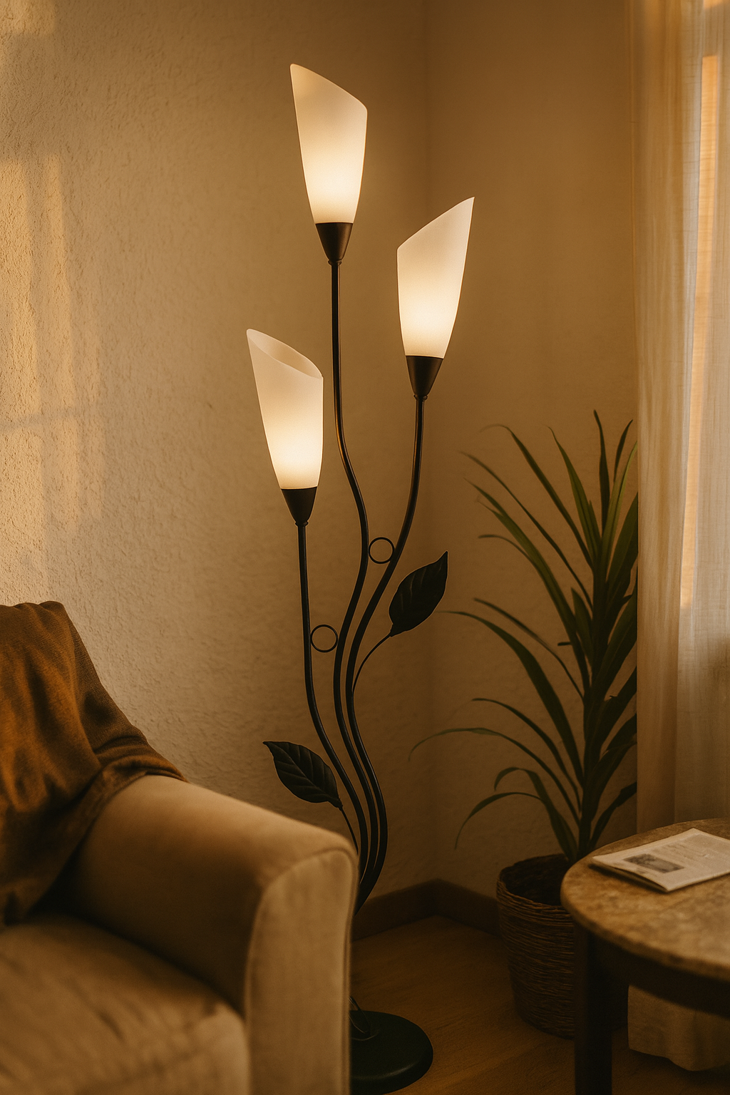 Floor Lamps Botanical 3-Light Living Room | Sculptural