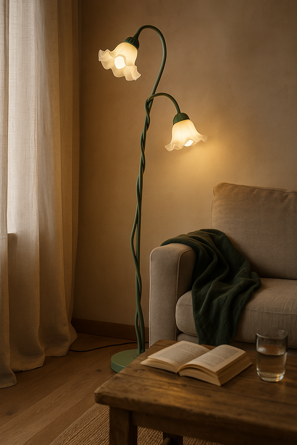 Floor Lamps Floral Multi-Light Living Room | Adjustable