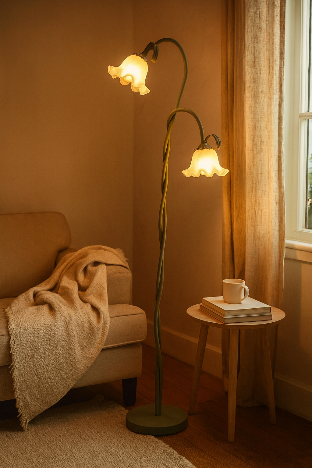 Floor Lamps Floral Multi-Light Living Room | Adjustable
