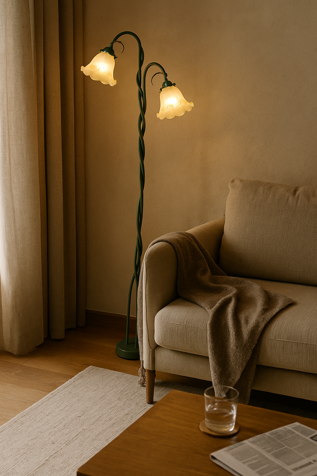 Floor Lamps Floral Multi-Light Living Room | Adjustable