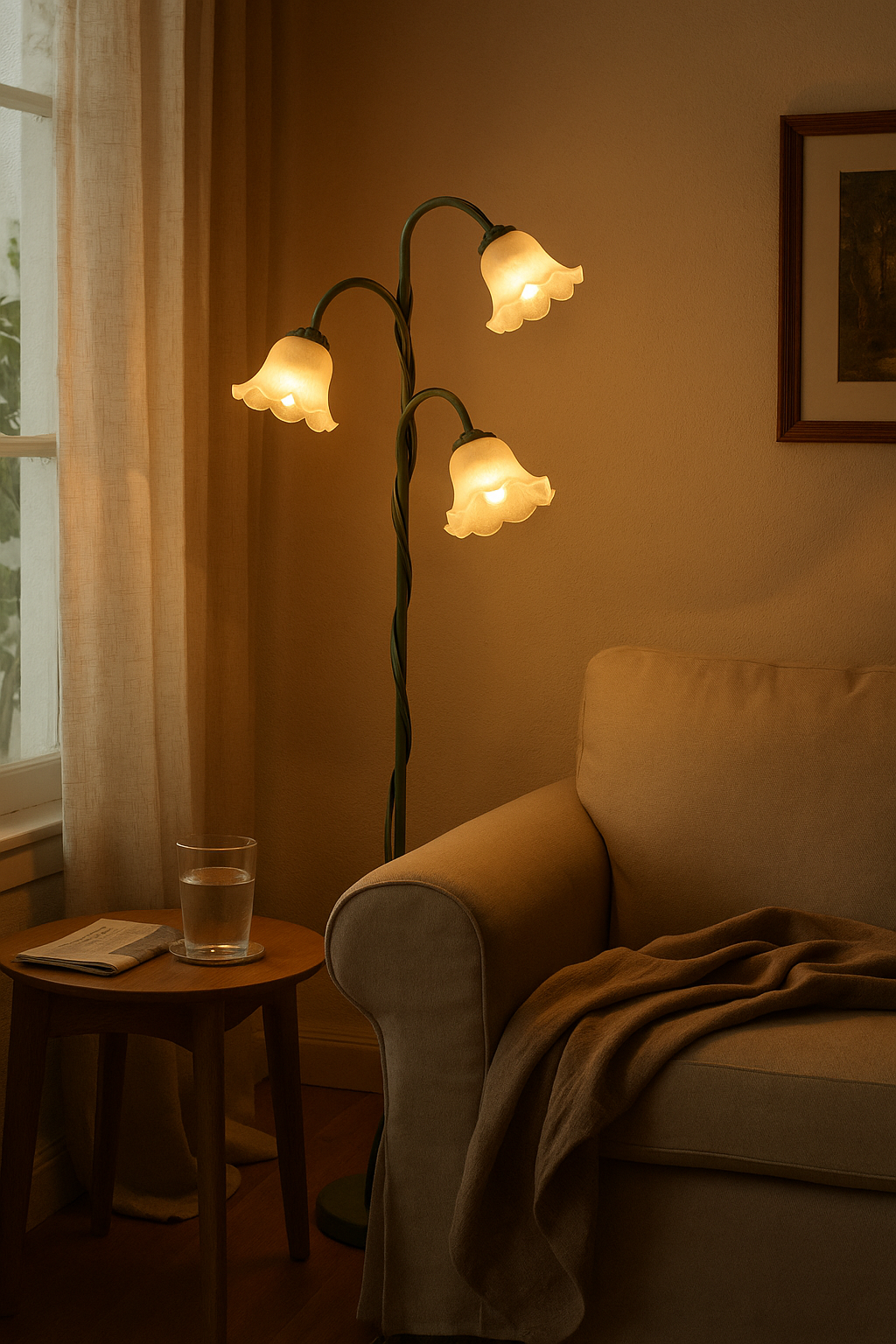 Floor Lamps Floral Multi-Light Living Room | Adjustable