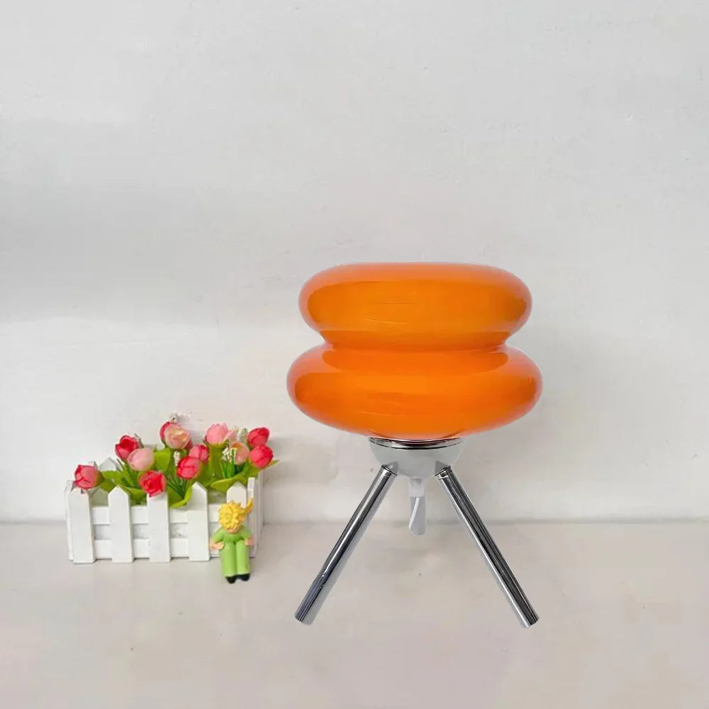 Glass Table Lamp LED Tripod Bedside | Modern