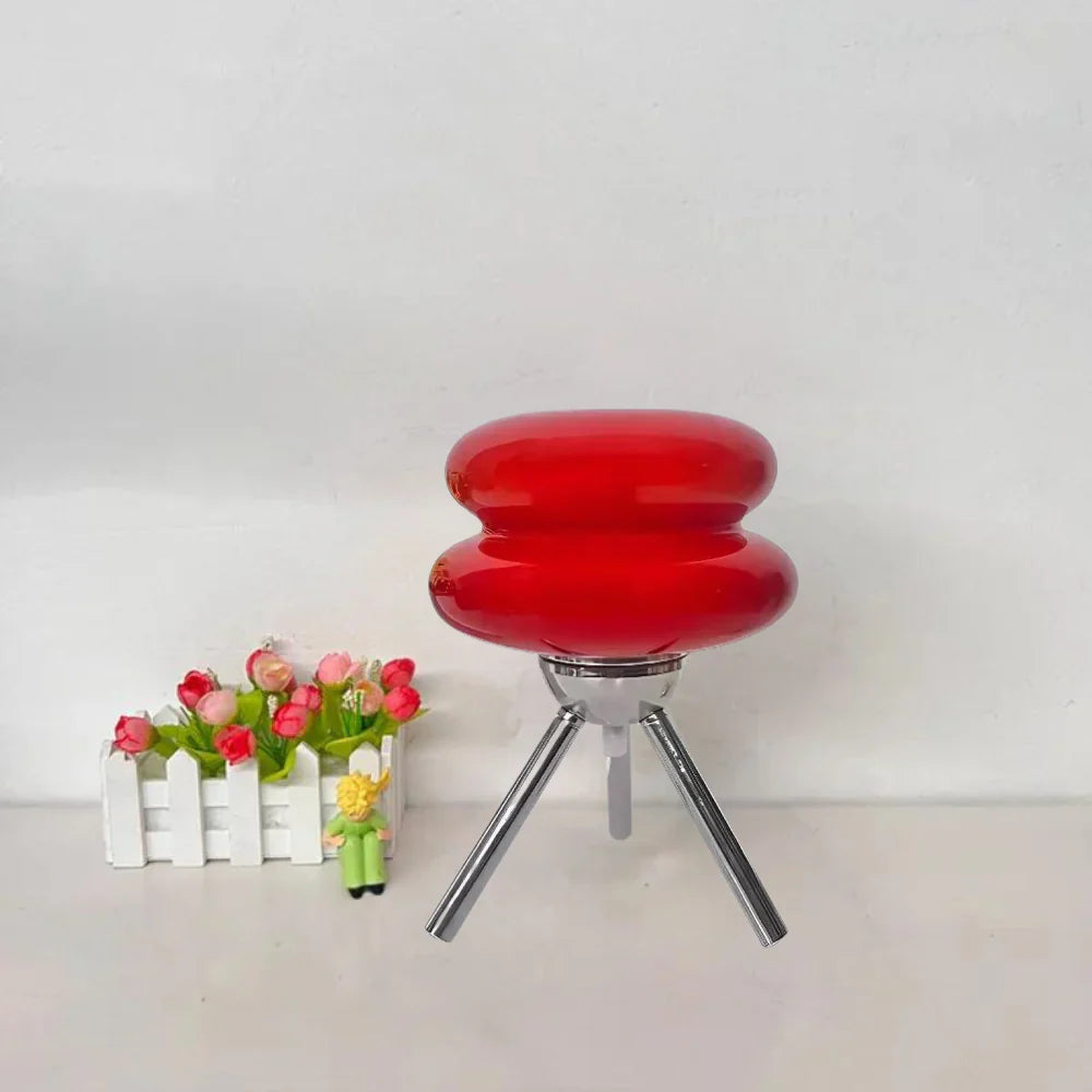 Glass Table Lamp LED Tripod Bedside | Modern