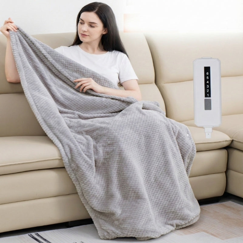 Heated Electric Blanket Throw for Sofa and Bed | Washable