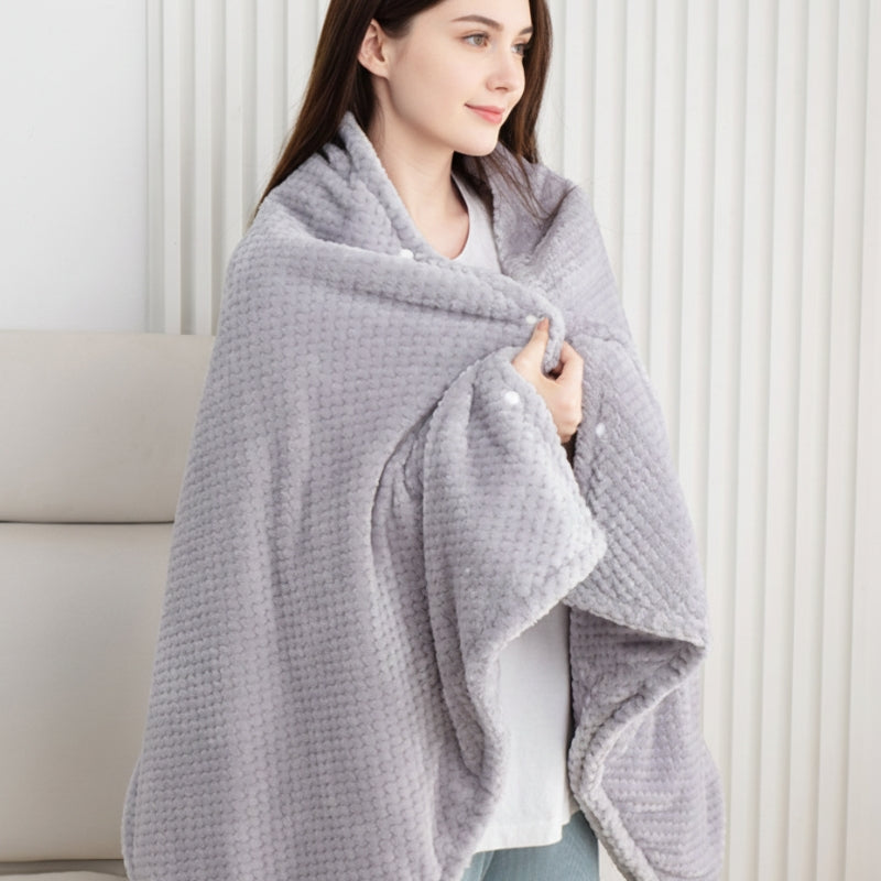 Heated Electric Blanket Throw for Sofa and Bed | Washable