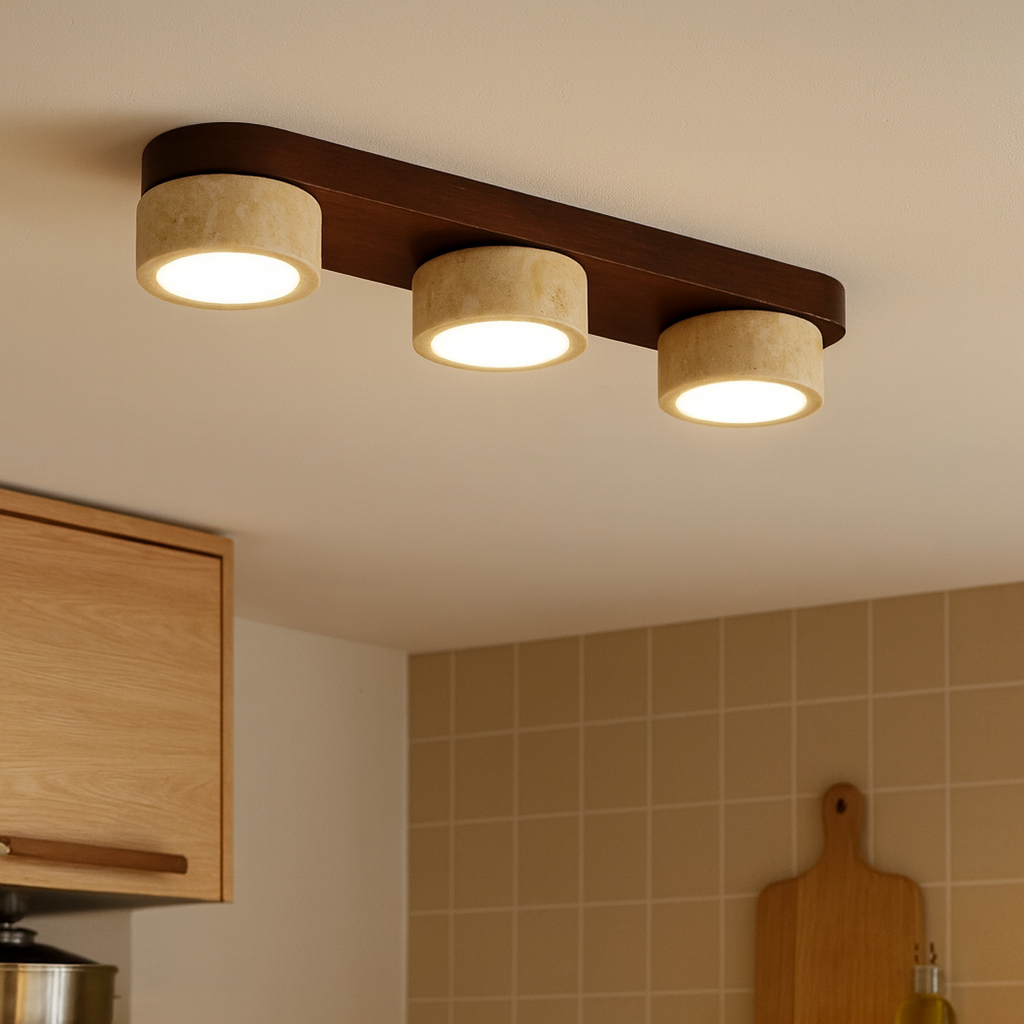 Kitchen Lights LED 3-Way Ceiling | Wooden
