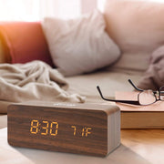 LED Digital Alarm Clock with Temperature Display | Wireless Charger