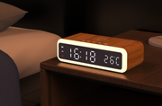 LED Digital Alarm Clock with Temperature Display | Wireless Charger