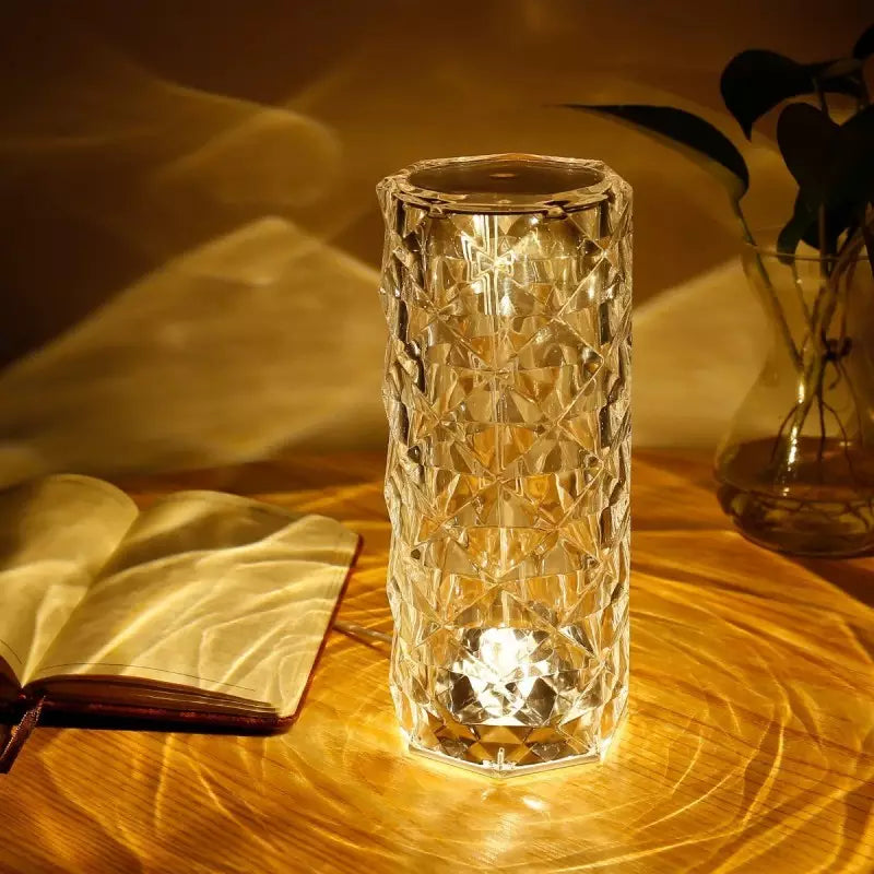 LED Lights Crystal Cordless Table Lamp | Decorative