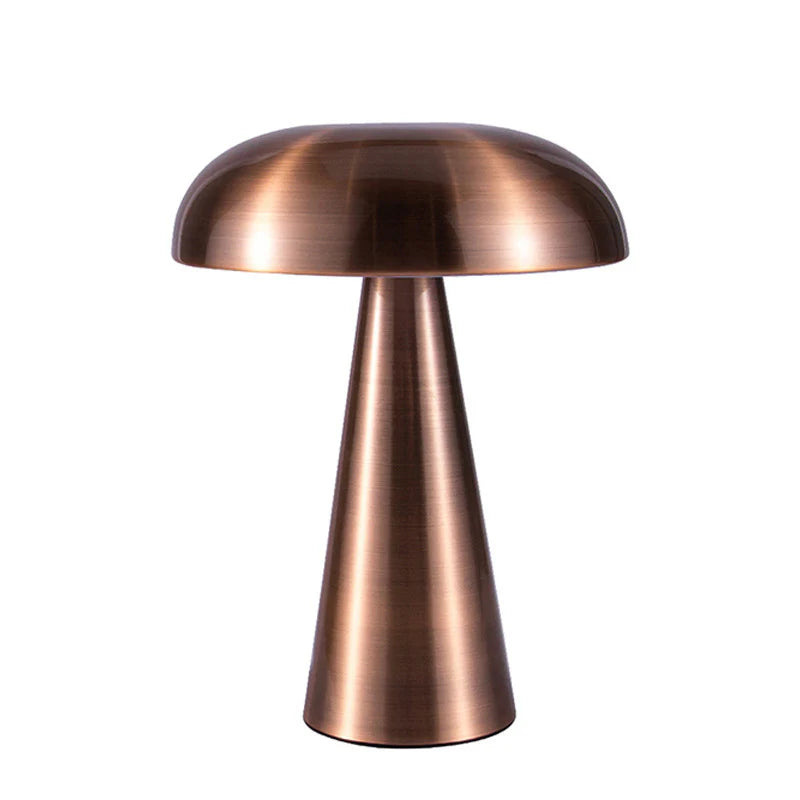 LED Lights Mushroom-Style Table Lamp | Cordless & Rechargeable