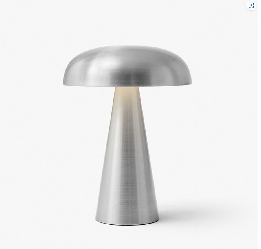 LED Lights Mushroom-Style Table Lamp | Cordless & Rechargeable