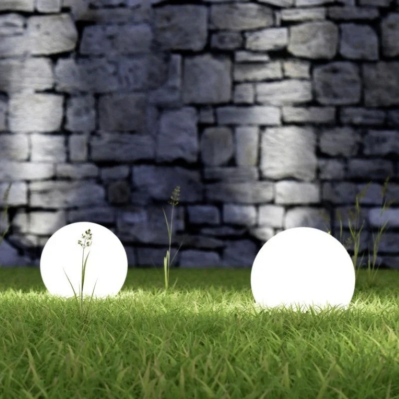 LED Outdoor Lights Garden Spheres | Modern Solar Path Lighting