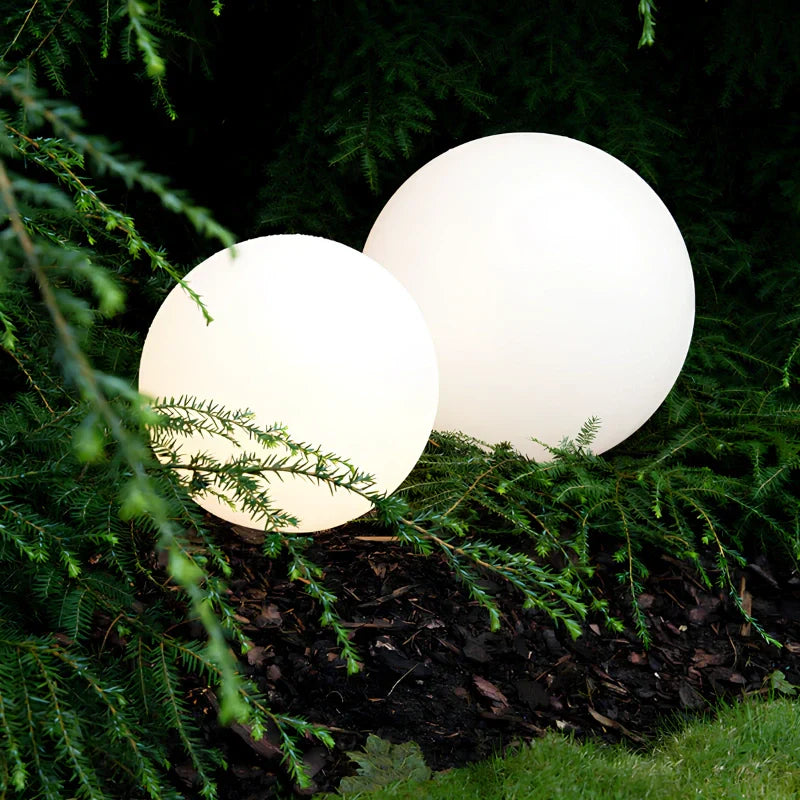 LED Outdoor Lights Garden Spheres | Modern Solar Path Lighting