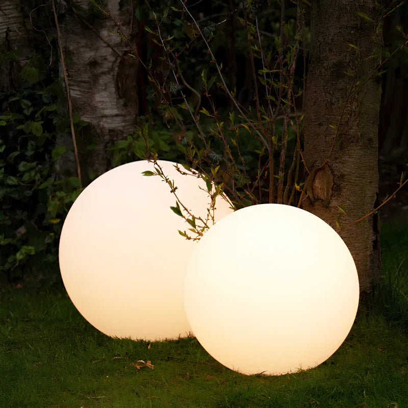 LED Outdoor Lights Garden Spheres | Modern Solar Path Lighting