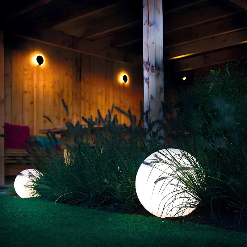 LED Outdoor Lights Garden Spheres | Modern Solar Path Lighting