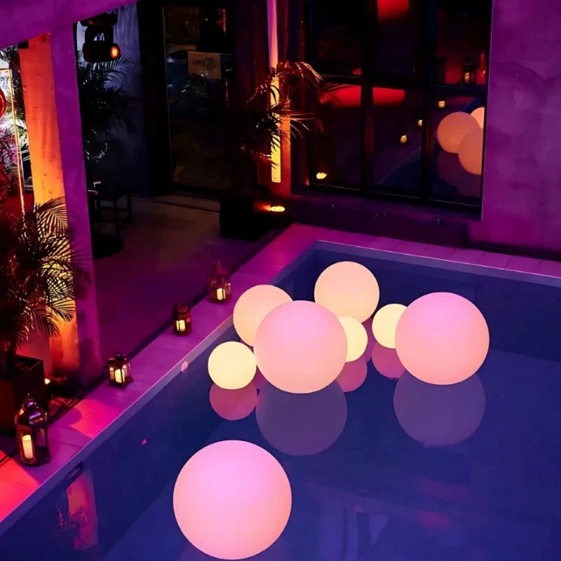 LED Outdoor Lights Garden Spheres | Modern Solar Path Lighting