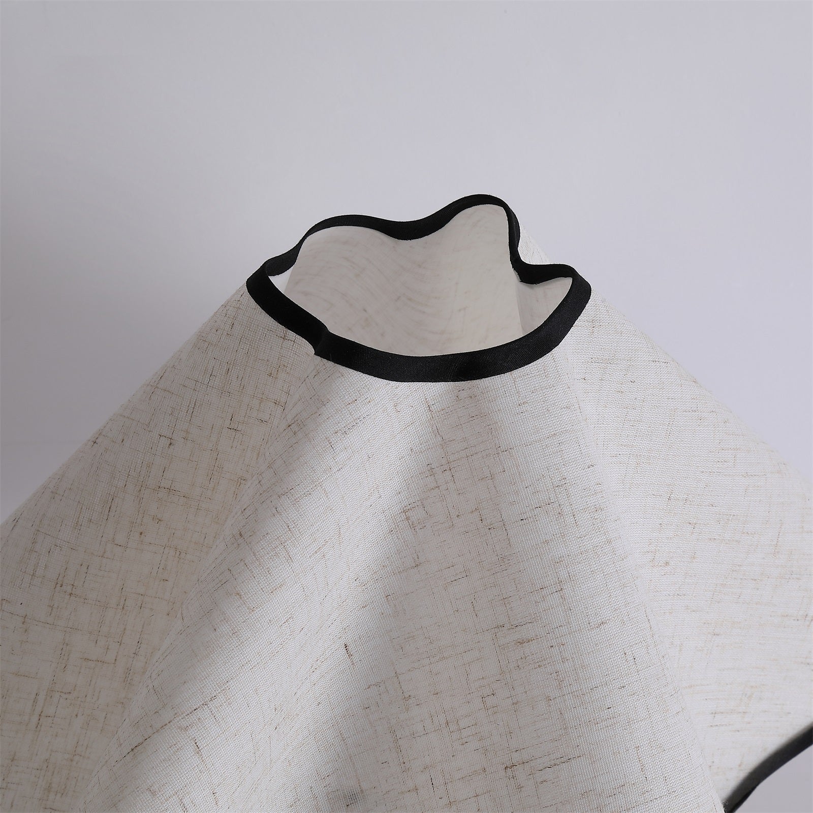 Bedside Lamps with Wavy Shade & Wooden Ball Base | Modern