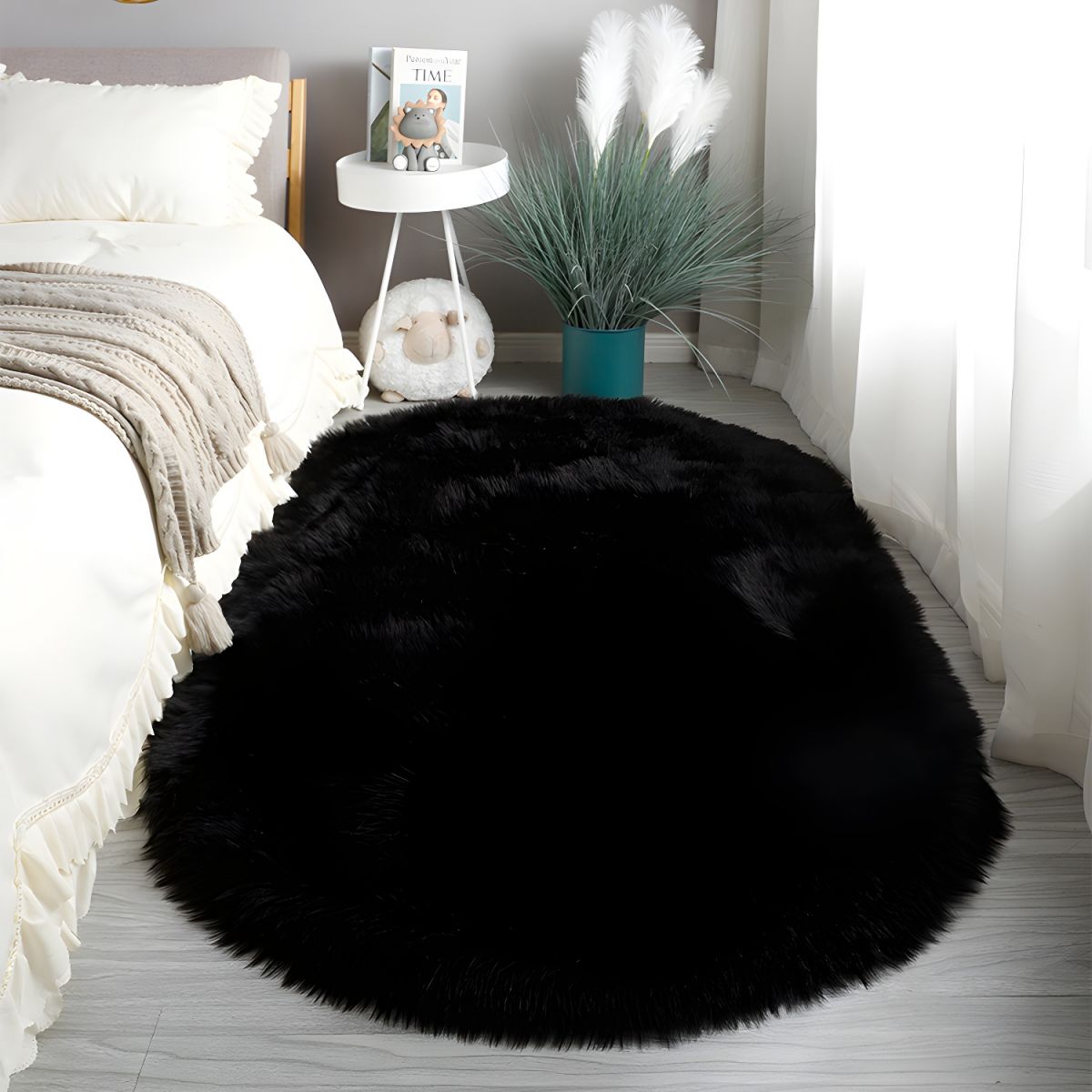 Large Non-Slip Rugs for Bedroom and Living Room | Oval