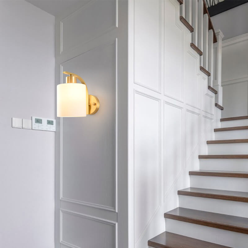 Lounge Wall Sconce Glass Shade | Brass