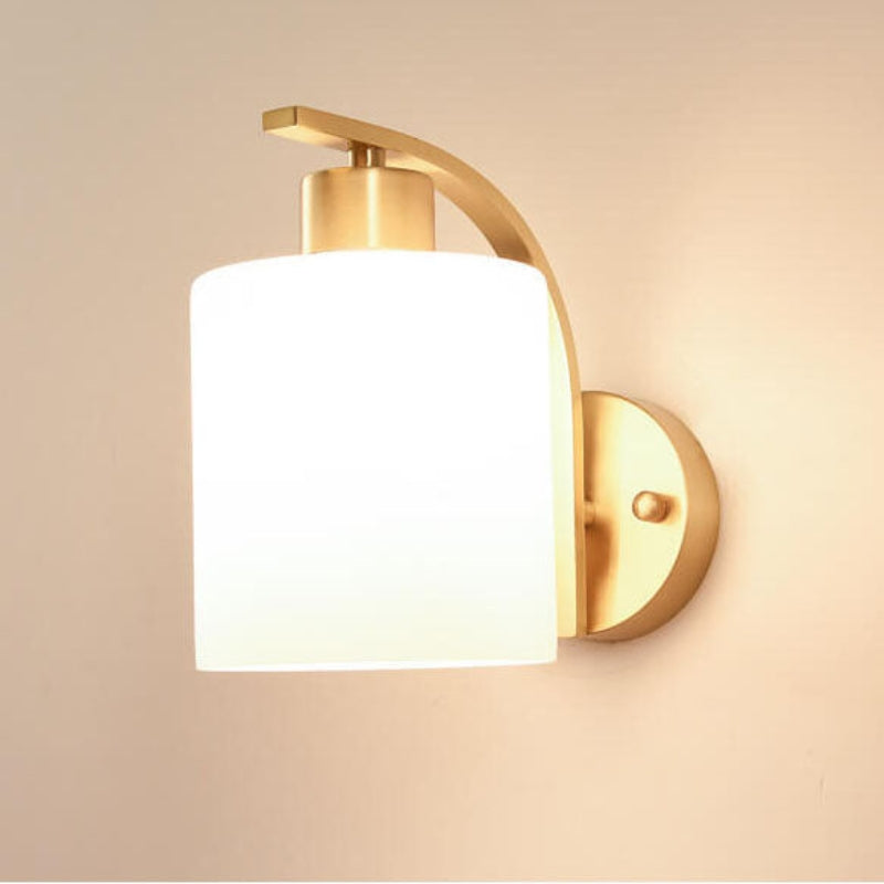 Lounge Wall Sconce Glass Shade | Brass