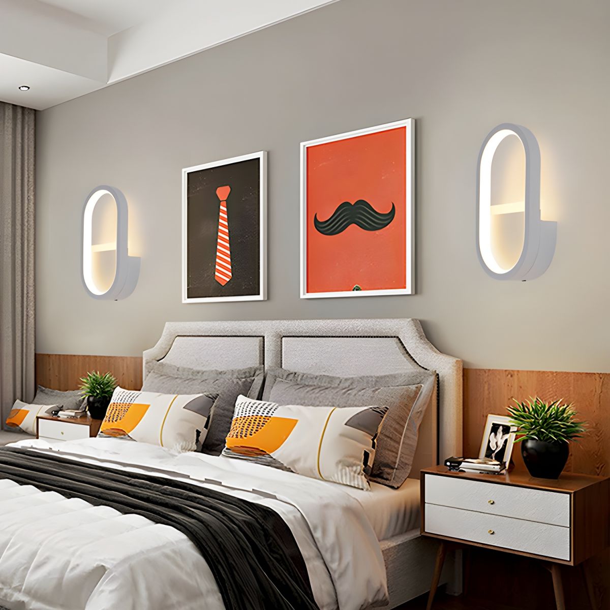 Lounge Wall Sconces Curved Oval | Modern Style