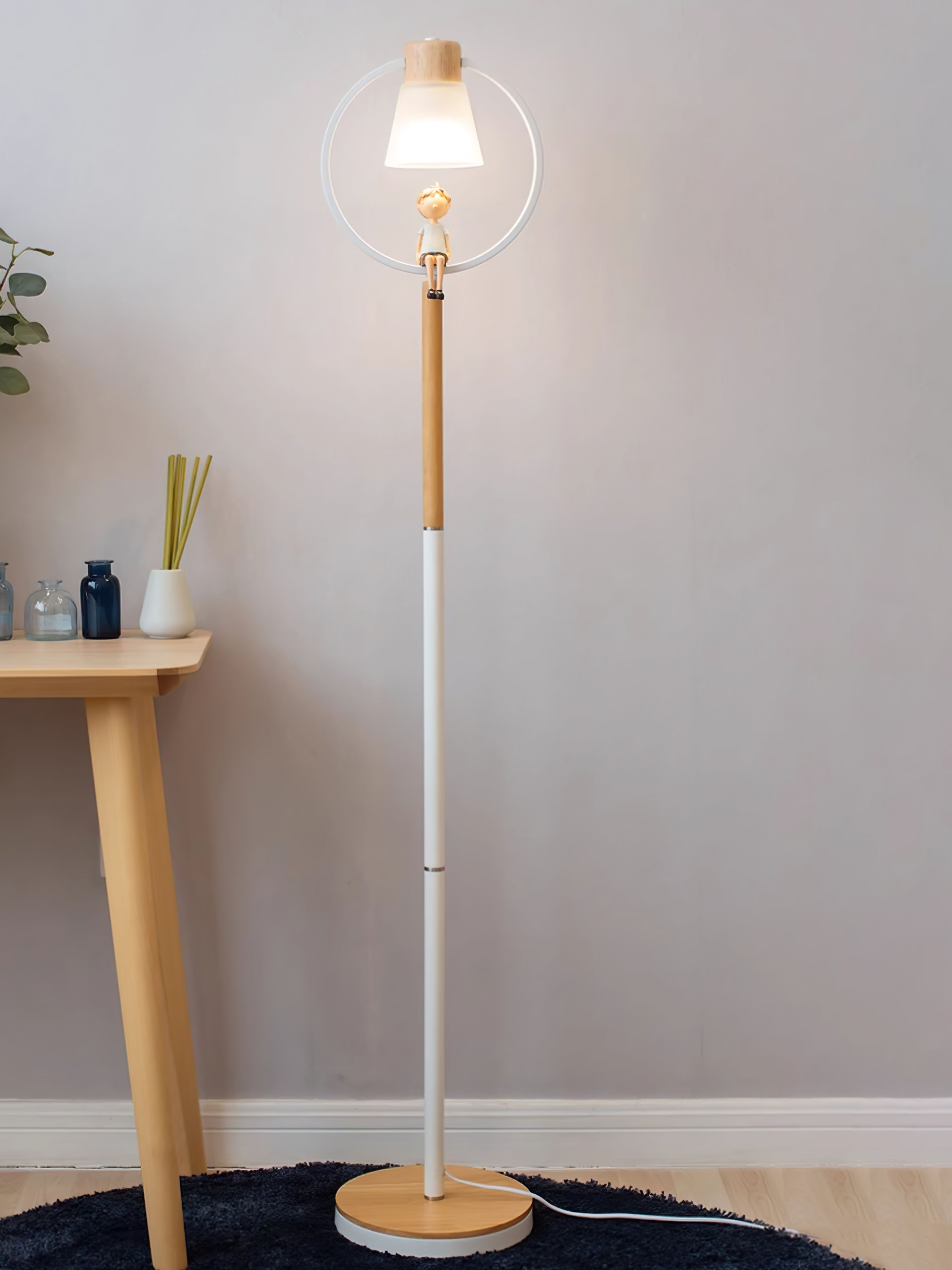 Modern Floor Lamp Living Room Decor | Wooden