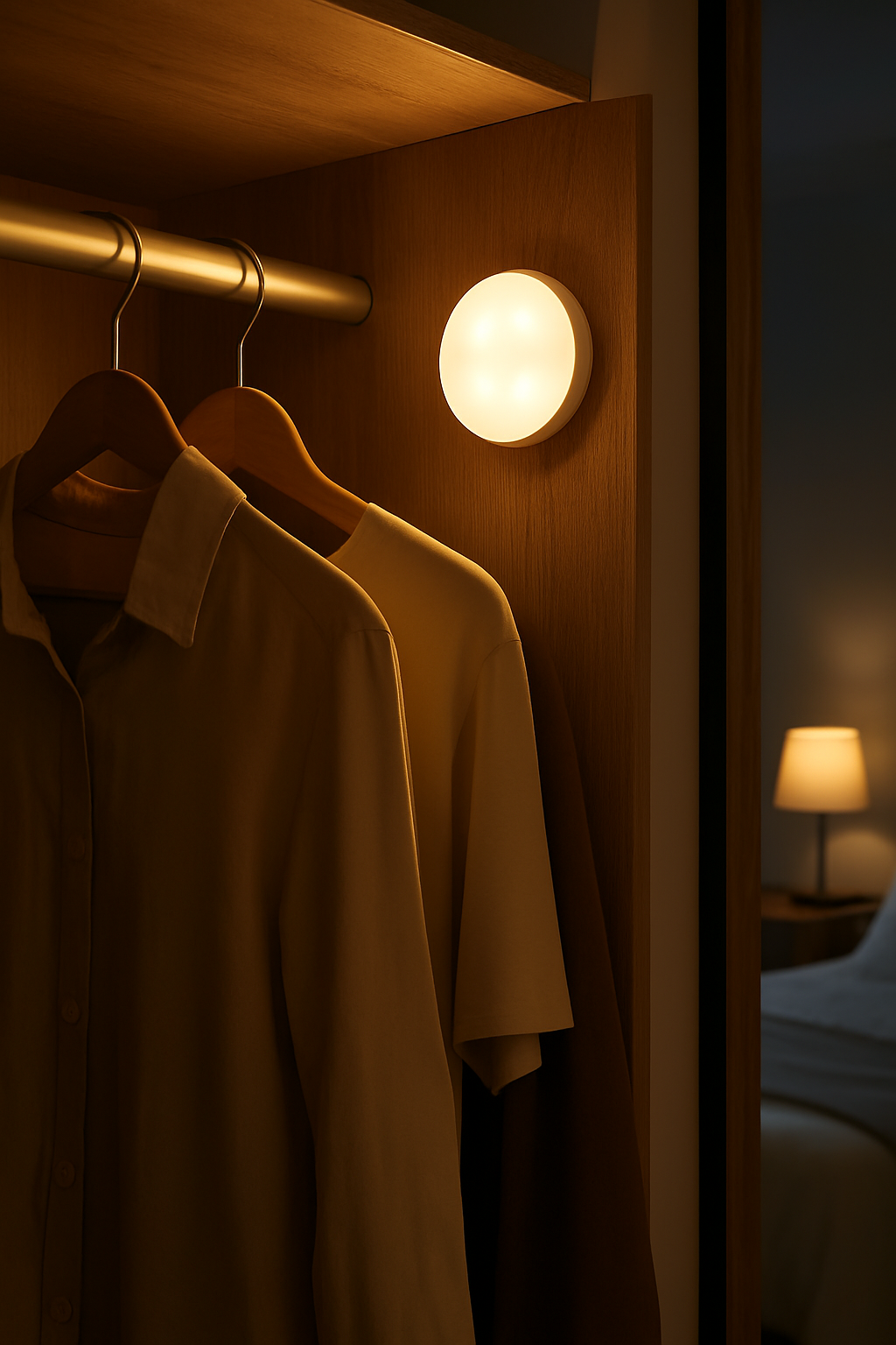 Motion Sensor Light LED Bedroom | Round