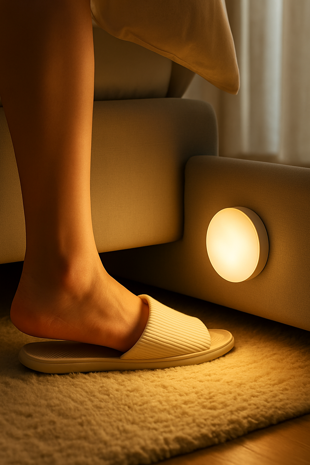 Motion Sensor Light LED Bedroom | Round