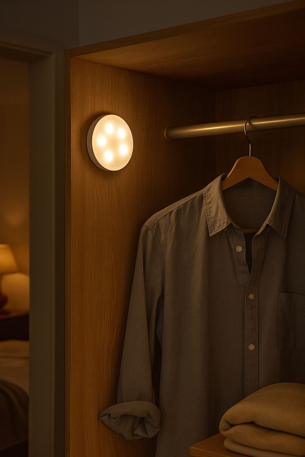 Motion Sensor Light LED Bedroom | Round