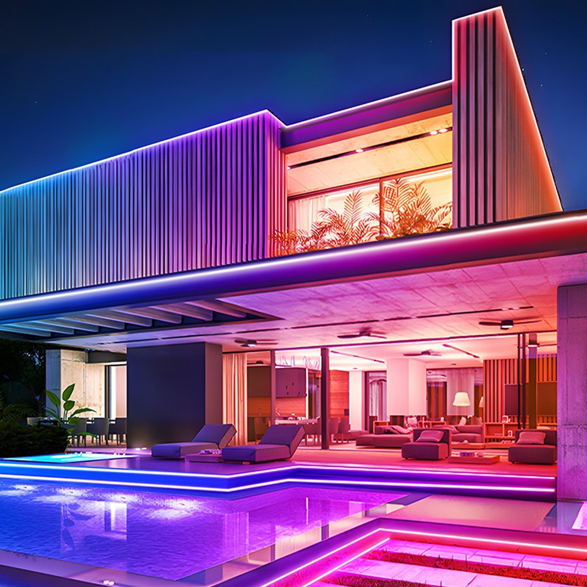 Outdoor LED Strip Lights Solar Garden | RGB