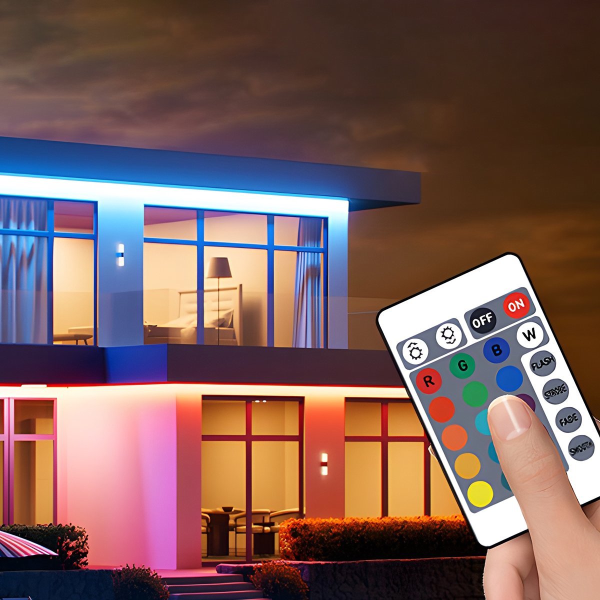 Outdoor LED Strip Lights Solar Garden | RGB